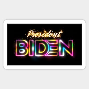 President Biden Rainbow Neo Sparkles Sticker